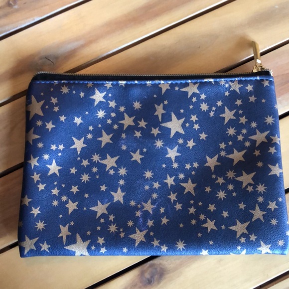 FREE WITH $25 PURCHASE-Celestial Themed Zip Top Cosmetic Bag-8x6-Navy/Gold - Picture 6 of 9